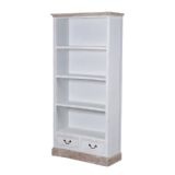 Newport White Washed Bookcase